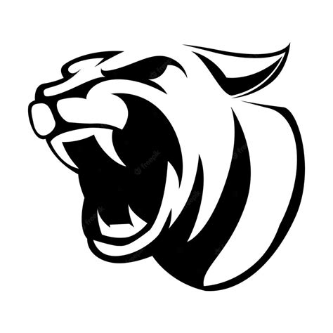 Premium Vector Panther Head Vector Black And White Logo Design