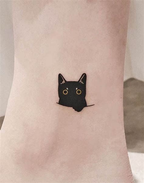 67 unique and cute cat tattoos that will make you aww black cat tattoos cute cat tattoo