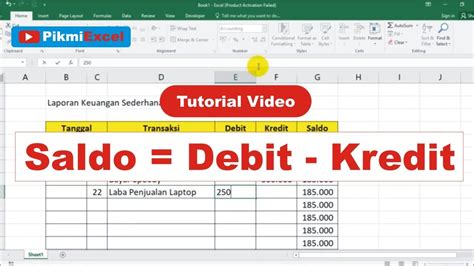 Tutorial Membuat Laporan Keuangan Sederhana Dengan Excel Youtube