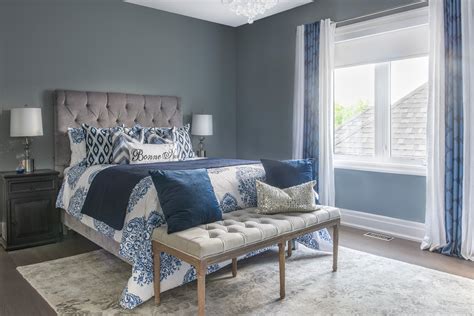 Relaxing Navy Blue Modern Bedroom Bedroom Toronto By Royal Interior Design Ltd Houzz