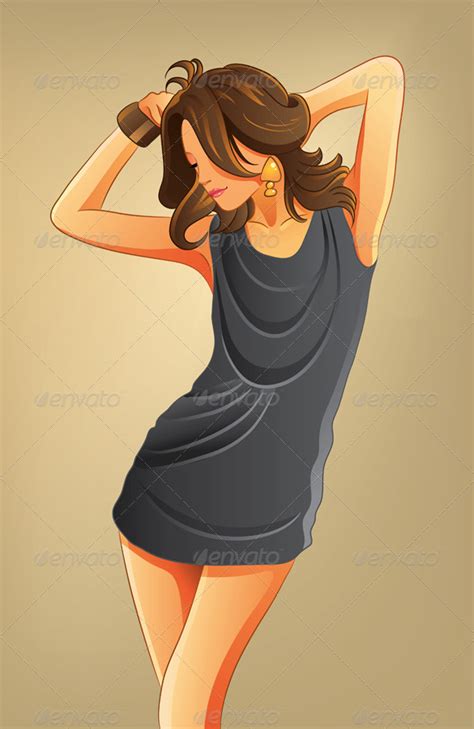 Sexy Woman With Short Dress By H4nk Graphicriver