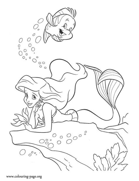 Great story, fabulous music and amazing characters! In this beautiful coloring picture, Ariel is lying on a ...