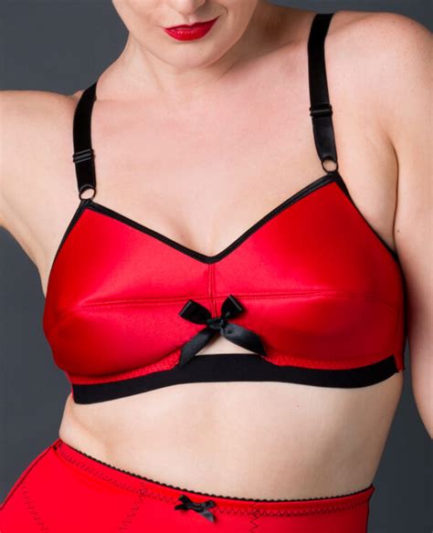 008 non wired lightly padded satin cup bra with contrasting trim revival lingerie