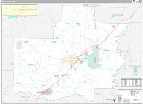 White County Ar Zip Code Maps Premium