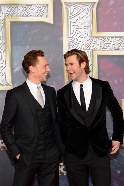 Tom Hiddleston And Chris Hemsworth Arrive For Thor The Dark Kingdom