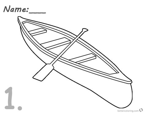 2) click on the image in the bottom half of the screen to make that frame active. Canoeing Coloring Pages One Canoe with a Paddle - Free ...