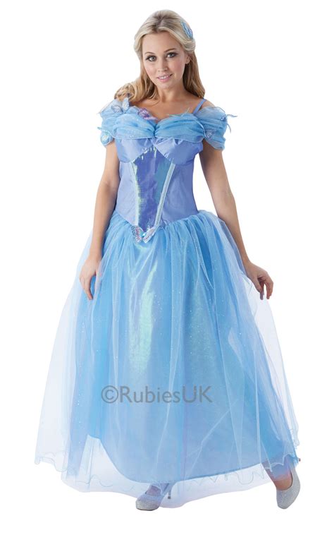 Disney Cinderella Ladies Fancy Dress Womens Princess Live Action Adult