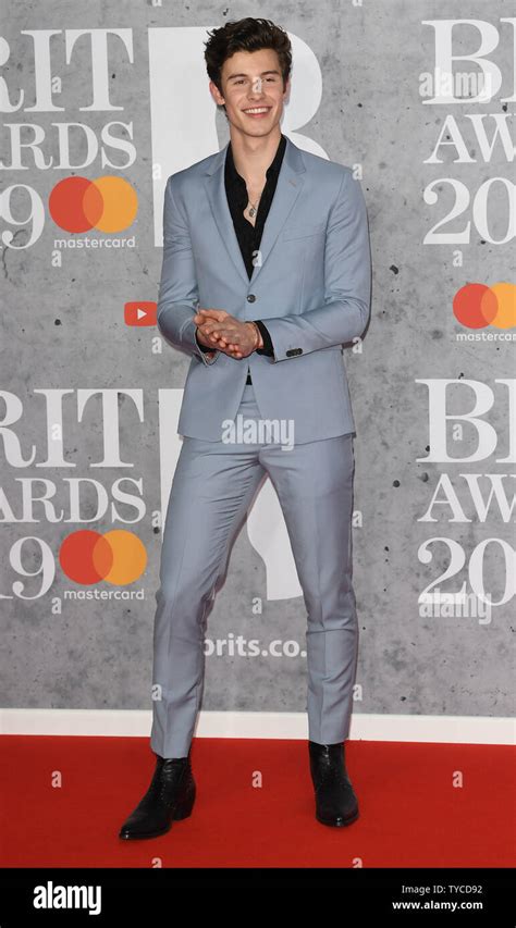 Canadian Singer Shawn Mendes Attends The Brit Awards At O2 Arena In