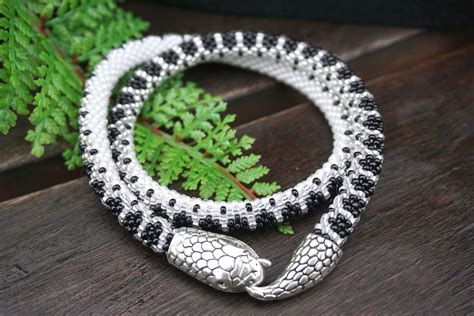 Silver Snake Necklace Ouroboros Women Jewelry Animal Etsy Snake