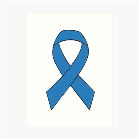Colon Cancer Ribbon Art Print For Sale By Katiemy12 Redbubble