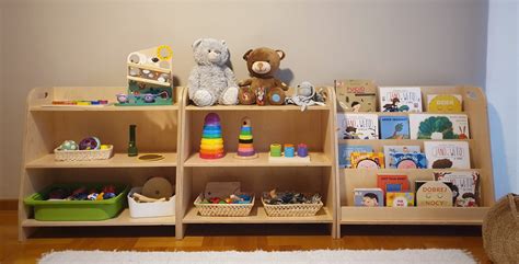Montessori Toy Shelf Childrens Storage Modern Toy Shelf Etsy