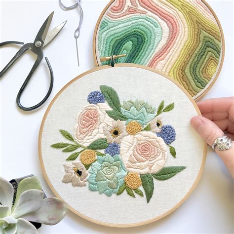 DIY Embroidery Patterns. Downloadable PDF Embroidery Patterns. Floral ...
