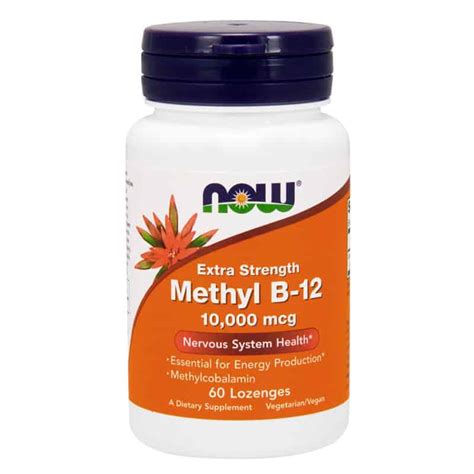Now Foods Methyl B 12 Cobalamin 10 000 Mcg Health Nut Vitamin