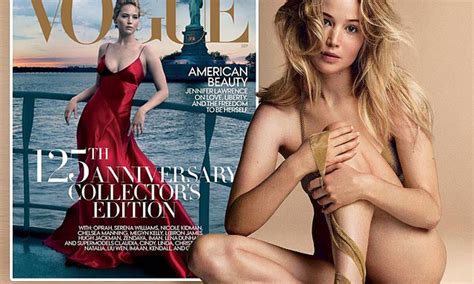 Au Naturel Jennifer Lawrence Nude For Vogue Daily Mail
