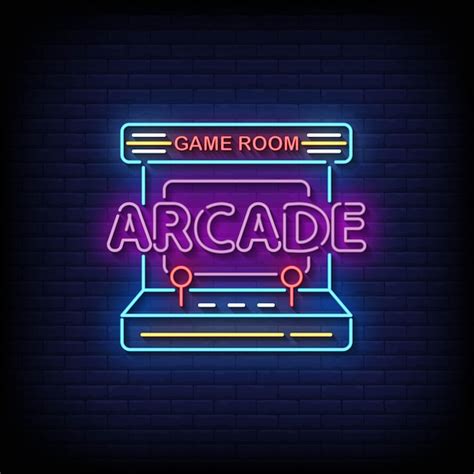 Premium Vector Arcade Neon Signs Style Text Vector