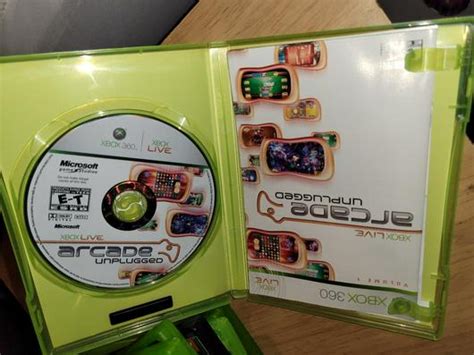 Xbox Live Arcade Unplugged Volume 1 Item Box And Manual Xbox 360
