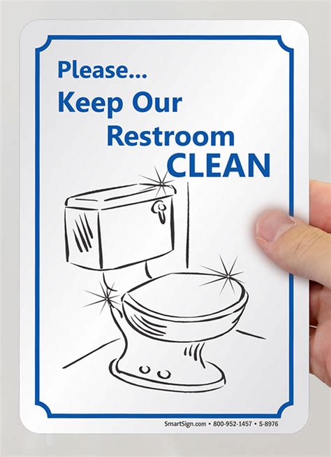 Please Keep Our Restroom Clean Sign With Graphic Sku S 8976