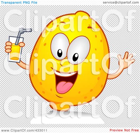 Royalty Free Rf Clipart Illustration Of A Lemon Character Holding A