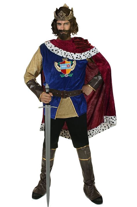 Adult Mens Noble King Medieval Halloween Fancy Dress Costume Outfits