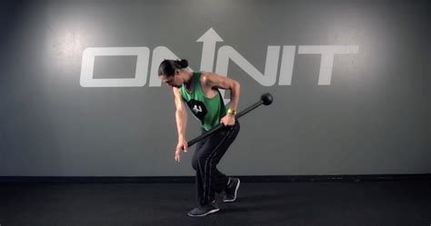 Staggered Stance Offset Side Row Steel Mace Exercise Onnit Academy