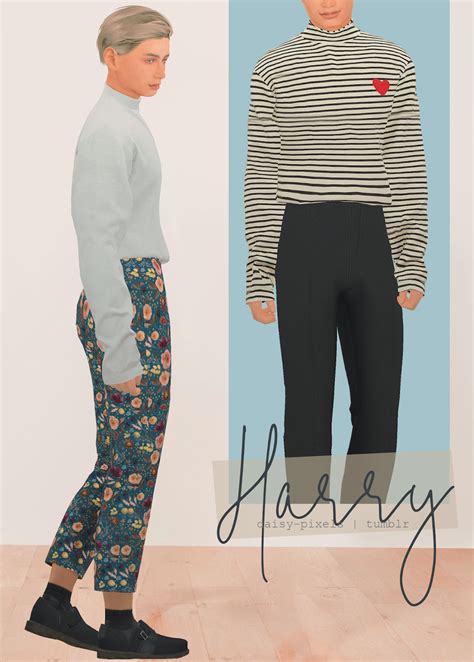 ̗̀ Harry Set ̖́ Ts4 Daisy Pixels Sims 4 Clothing Sims 4
