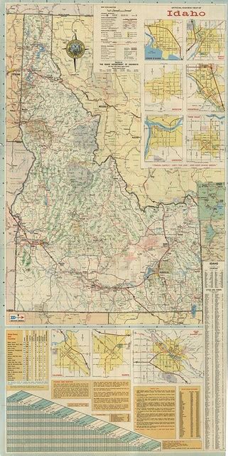 1970 Official Idaho Highway Map Flickr Photo Sharing