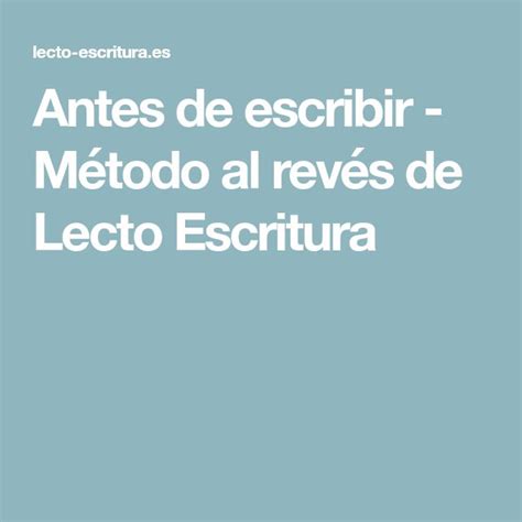 The Cover Of An Article In Spanish That Reads Anttes De Escribir