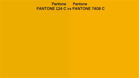 Pantone 124 C Vs Pantone 7408 C Side By Side Comparison