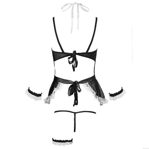 sexy lace maid uniform cosplay deep v lace maid costumes women s lingerie cosplay lingerie