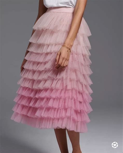 Elegant Pink Ombré Tulle Skirt