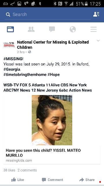 Today, the amber alert system is being used in all 50 states, the district of columbia, indian country, puerto rico, the u.s. NCMEC Missing Georgia Yissel Mateo Murillo | Missing and ...