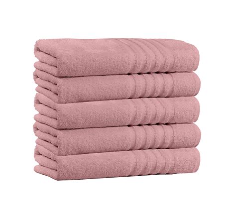 100 Cotton 5 Pack Bath Towel Sets Extra Plush And Absorbent Over Sized