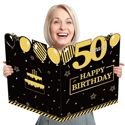 Party Greeting Jumbo 50th Birthday Card Giant Guest Book Big Happy 50th