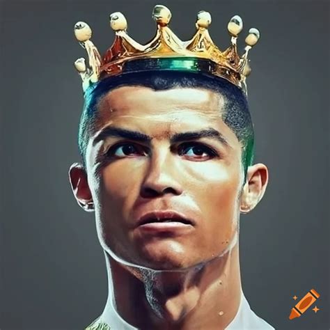 Cristiano Ronaldo Wearing A Crown On Craiyon