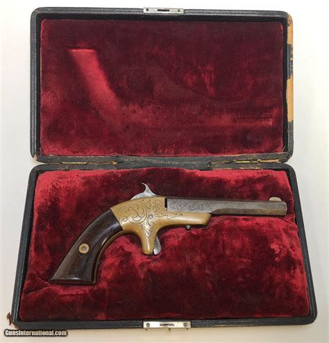Neat Factory Engraved Hc Lombard Single Shot Pistol With Original Period Case