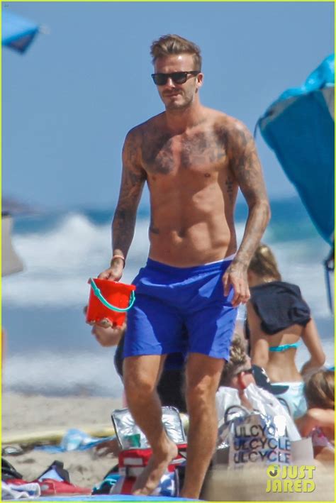 Shirtless David Beckham Shows Off His Amazing Body For Malibu Beach Dip