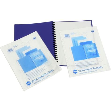 Binders And Folders Marbig Display Book Refills A4 Clear Pack Of 10