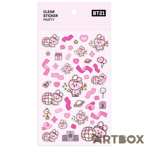 Buy Line Friends Bt21 Baby Cooky Party Clear Seal Sticker Sheet At Artbox