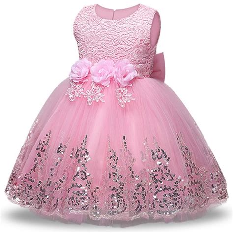 Kids Party Ball Gown Dresses Lace Bridesmaid Flower Girls Dress Wedding