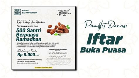 Buat Pamflet Donasi Iftar Buka Puasa Ramadhan Youtube