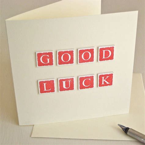 Handmade Good Luck Card By Chapel Cards Notonthehighstreet Com Greeting Card Companies