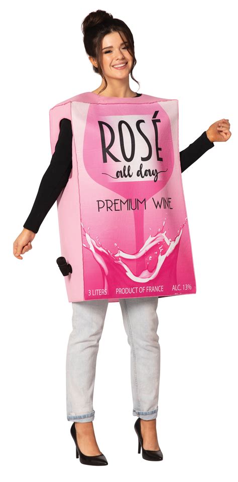Rasta Imposta Wine Box Rose Pink Adult Party Costume Halloween One Size Gc6405