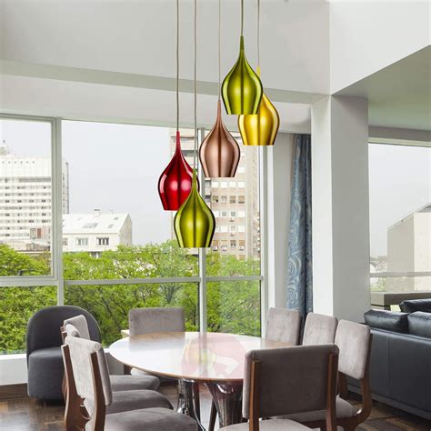 Vibrant Multi Coloured Hanging Light 5 Light 8570582 03 Dining Table