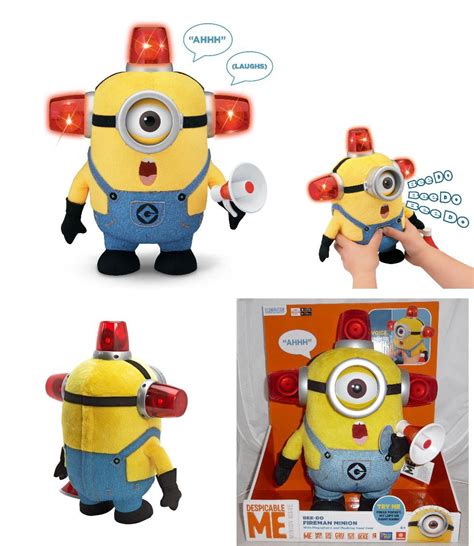 Minion Bee Do Fireman Peluche Parlante 30cm Cattivissimo Me Despicable