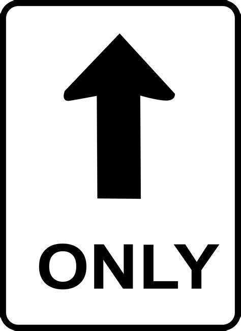 One Way Onlysign Clipart Best