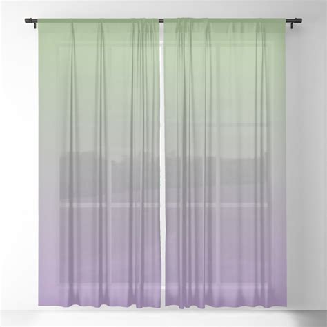 Olivine Gradient 6 Beautiful Gradients Sheer Curtain By Infinite Hue