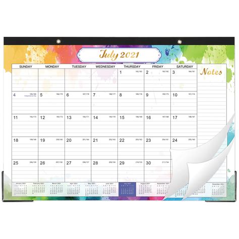 Buy 2021 2022 Desk Calendar Large Desk Calendar 22 X 17 July 2021