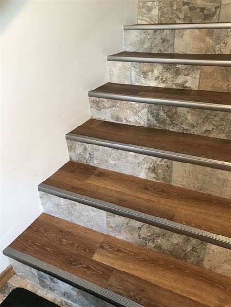 My Stairs Finally Finished Luxury Vinyl Plank On The Treads Which
