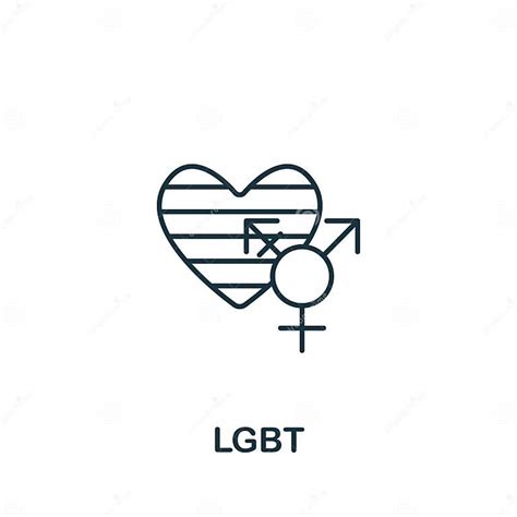 lgbt icon line simple lgbt icon for templates web design and infographics stock vector