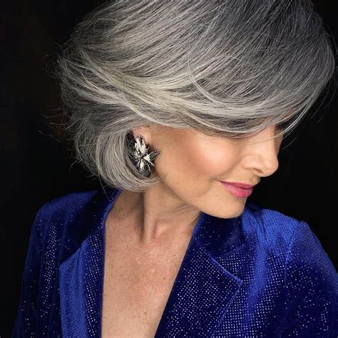 Top 30 Hairstyles For Grey Hair Over 60 2023 Update Grey Hair With